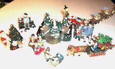 Cobblestone corners Christmas village figures people kids figurines 1