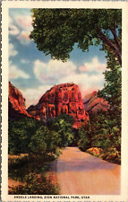 Postcard Angels Landing Zion National Park Utah Linen picture