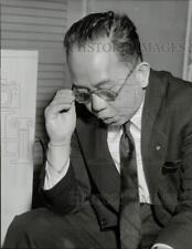 1956 Press Photo Philippine diplomat Carlos Romulo discusses Far East picture