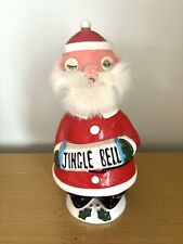 Vintage Christmas Winking Santa Bobble Nodding Head Jingle Bells Fingurine picture