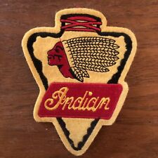 Vintage 70s Indian Motorcycle embroidered Original chief head felt Patch not rep picture