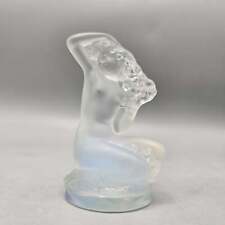 Lalique Crystal Glass Floreal Nude Opalescent Signed Sculpture picture