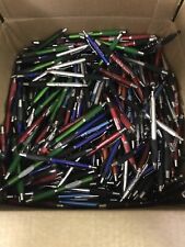 Bulk Lot of 100 Pens - Misprint Plastic Retractable Ball Point Pens with Stylus picture