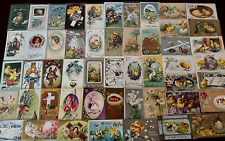 Big Lot of 55 Vintage~Antique  Easter Postcards~Bunnies~Chicks~in Sleeves~d861 picture