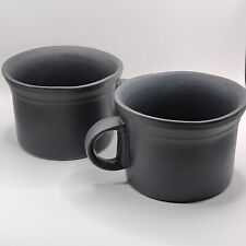 Bennington Potters Vermont 2 Matte Slate 1626d Pottery Coffee Cups Mugs USA picture