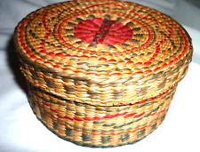 Vintage Sweet Grass Basket with Lid picture