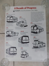 NJ Transit Decade of Progress Poster 1980s Bus Purchases Vintage HTF RARE NOS picture