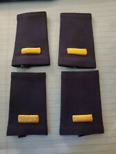 2 Pair US Air Force Shoulder Marks Epaulets 2nd Lieutenant Small Size Blue Gold picture