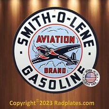 Smith O Lene Aviation Vintage Gasoline Replica Aluminum Metal Sign 12