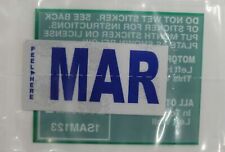 DMV MONTH TAG STICKER MARCH /MAR CALIFORNIA DMV LICENSE PLATE ORIGINAL TAG NEW picture