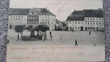 Postcard,1907 Bischofswerda,Germany,town square,center picture