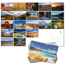 40 Pack Vintage National Park Postcards Bulk, Travel Photographic Cards(6x4 In) picture