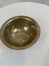 Vintage 1950’s Electroplated Brass Pedestal Cobalt Dish Bowl picture