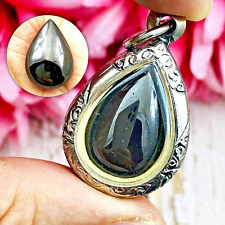 Naga Eye Leklai Black Kottipi Teardrop Protection Magic Stone Thai Amulet #17543 picture