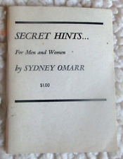 Vintage 1968 Secret Hints...For Men and Women by Sydney Omarr Brochure picture