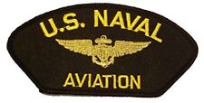 US NAVAL AVIATION W/ AVIATOR WINGS BADGE PATCH PILOT NAVIGATOR VETERAN USMC picture