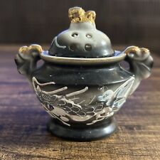 Vintage Dragonware Moriage Miniature Sugar Bowl With Lid Hand Painted Japan picture