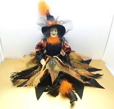 Whimsical Halloween Witch Doll Pose-able Mantle Shelf Sitting Decor Figure 24