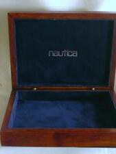 Vtg NAUTICA Hinged Wood Box for Wallet, Watch, Jewelry, Accessories, Trinkets picture