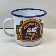 Pre-owned PUSSER'S RUM British Navy Enamel Tin Mug Cup Royal Navy READ picture
