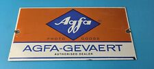 Vintage Agfa Gevaert Sign - Photos Camera Manufacturer Gas Pump Porcelain Sign picture