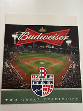 07 World Series Red Sox Bud Store Advertising Poster Man Cave Bar 21x18 picture