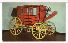 Heavy CONCORD Stage Coach, Fort Leavenworth Frontier Museum @1959 KS Postcard picture