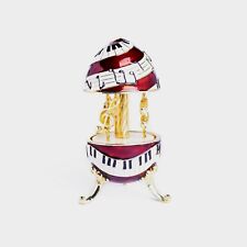 Easter Egg Musical notes Carousel  by Keren Kopal music box with crystal picture