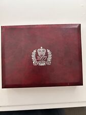 1977 Queen's Jubilee Spoons Sterling and Tri Color Wedgwood Boxed Set 493/500 Ed picture
