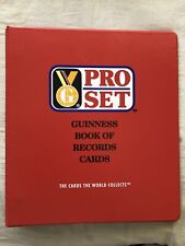 Guinness Book of Records 1992 Pro Set trading cards 3 ring album or binder NEW picture