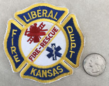 Vintage Liberal Kansas KS Fire Rescue Department Embroidered Sew On Patch picture