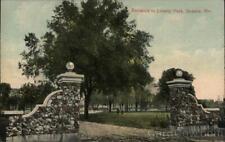 Sedalia,MO Entrance to Liberty Park Pettis County Missouri SV Postcard Vintage picture