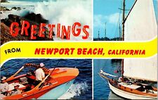 Postcard Greetings From Newport Beach California [bl] picture