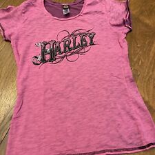 Harley Davidson Women’s Pink T-shirt Medium Big Swamp picture