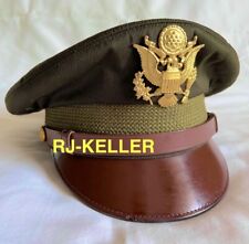 WW2 USAAF Army Military General Officers Crusher Visor Hat Cap Sz: 6-3/4 picture