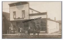 RPPC Small Town Western Tin General Store Buggy Vintage Real Photo Postcard picture
