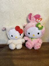 Ty Hello Kitty Beanie Babies Bunny and Lamb Easter Costume Plush 6
