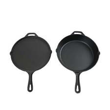 2 Piece 12 inch Cast Iron Skillet Set New picture