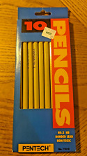 1995 Vintage lot of 10 Pentech No 2 yellow pencils NOS unused no 71010 picture