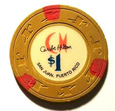 $1 CARIBE HILTON Casino Poke Chip token ficha CONDADO SAN JUAN Puerto Rico GdRd picture