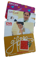 VINTAGE GIFT CARDS - 3 CVS + 1 WALGREEN  - NO VALUE - picture