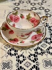 Vintage Foley CENTURY ROSE with BEE Signed Paul Granet Teacup Saucer ENGLAND HP picture