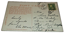 1911 SANTA FE ATSF ALBUQUERQUE & ASH FORK TRAIN #2 RPO HANDLED POST CARD picture