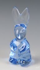 Rare Baccarat Blue Crystal Spinning Rabbit Figurine Paperweight Bunny French picture