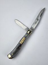 Schrade SS4 Southern States 2-Blade Pocket knife Gray Wood Handle Super Clean picture