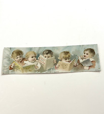 Hood's Sarsaparilla The ABC Class Trade Card Bookmark Babies Children Reading picture