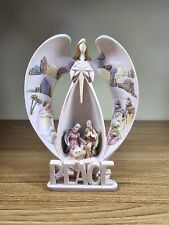 Peace Gift From Heaven LED Christmas Angel And Nativity Scene. Works. picture