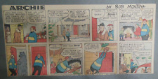 (34) Archie Sunday Pages by Bob Montana from 1968 Third Page Size 7.5 x 15 inch picture
