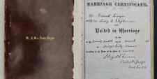 1881 antique Frank SINGER Lucy STEPHENSON dodge city ks ALBUM colorado RR picture