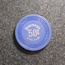 VINTAGE RARE BARNEYS CASINO 50 CENT CHIP LAKE TAHOE NEVADA N7363 picture